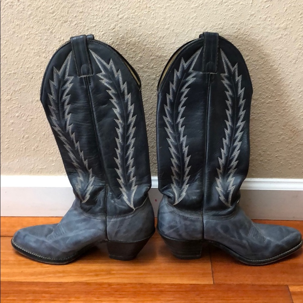 Western boots blue, size 7.5